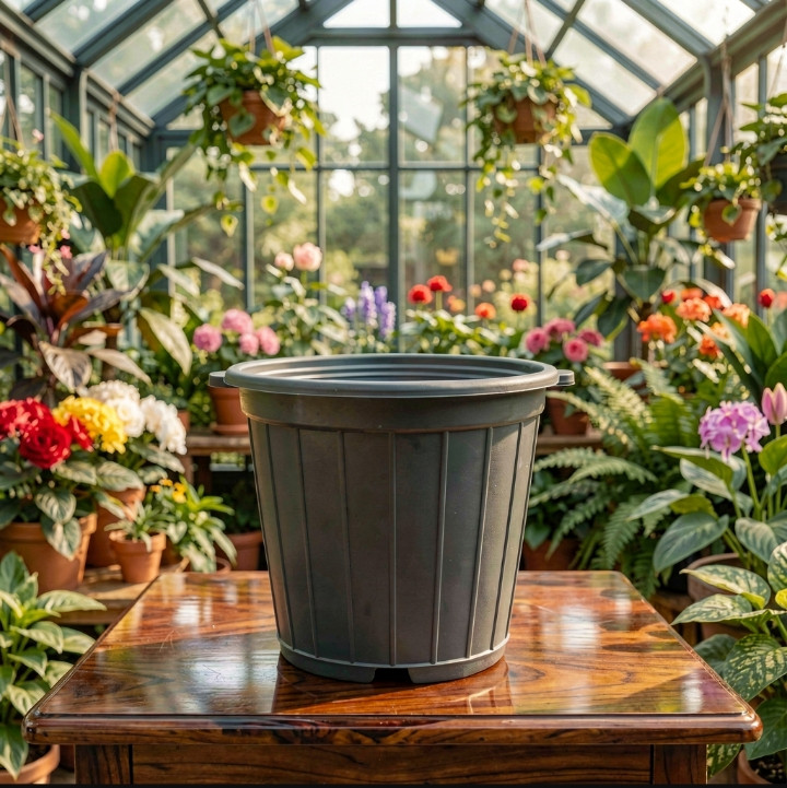 خرید گلدان سطل ۳ کوچک بسته ۲۰۰ عددی مشکی