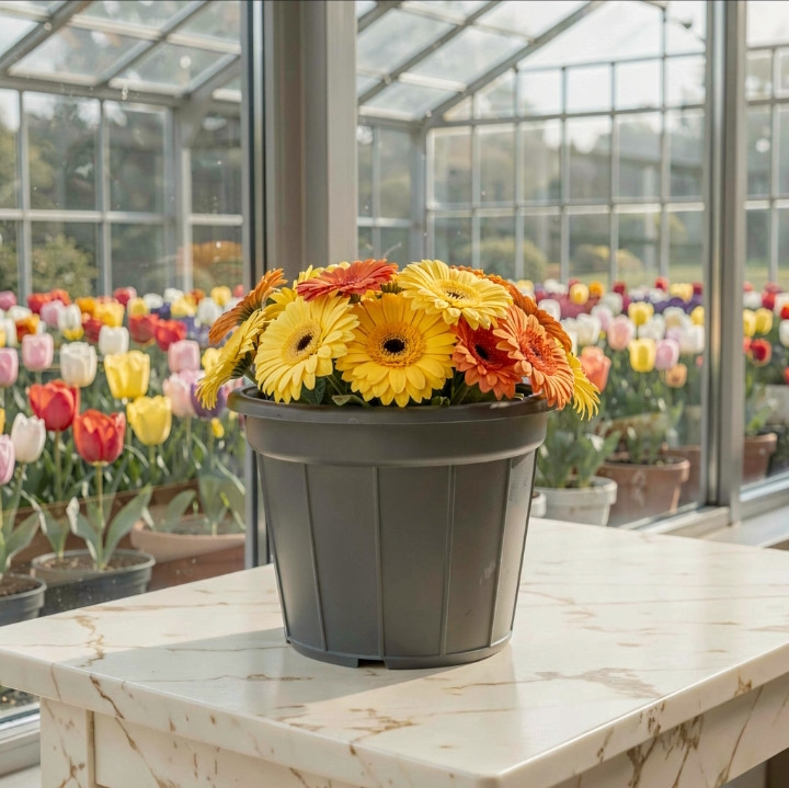 فروش عمده گلدان سطل ۳ پلاستیکی با تعداد محدود