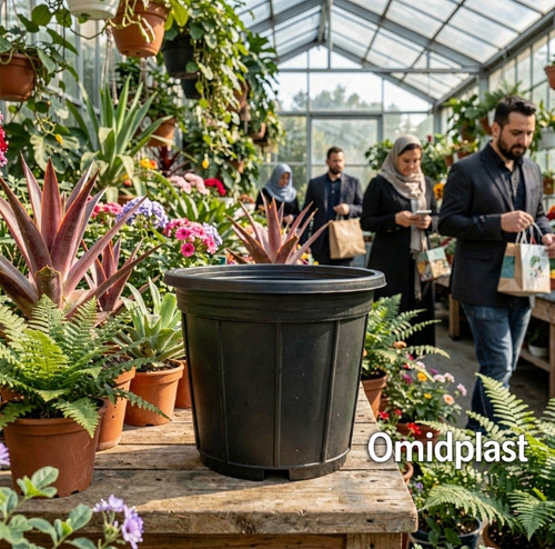 قیمت گلدان سطل ۳ رنگی مقاوم برای گلخانه